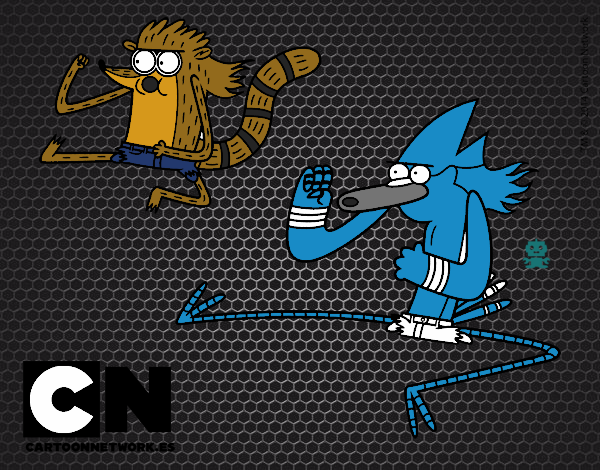 Mordecai y Rigby karatekas