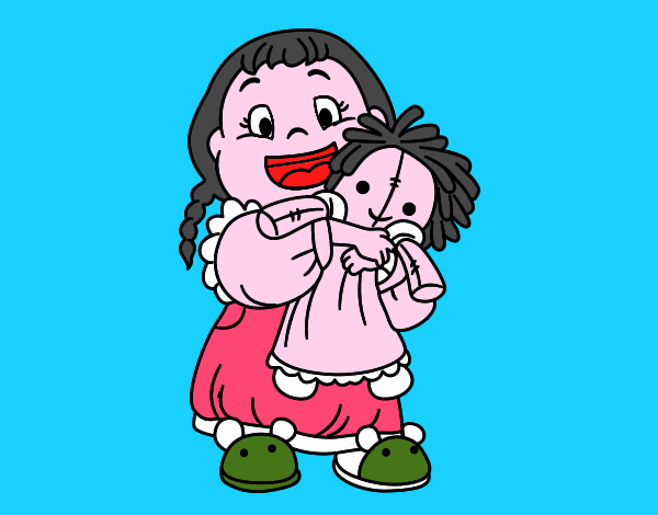 Niña con su muñeca