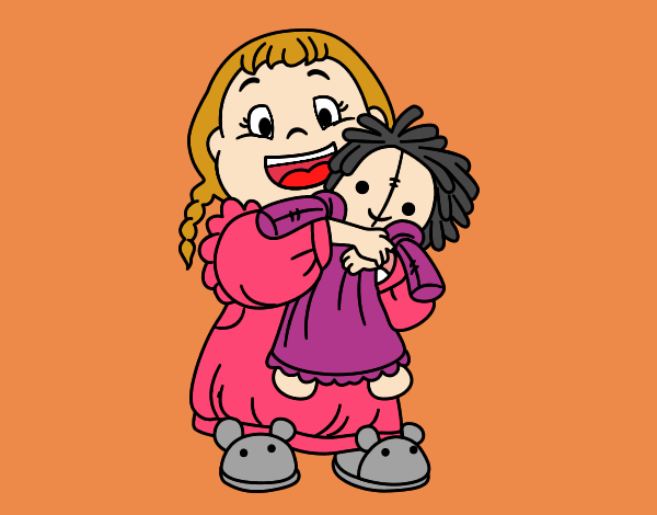 Niña con su muñeca