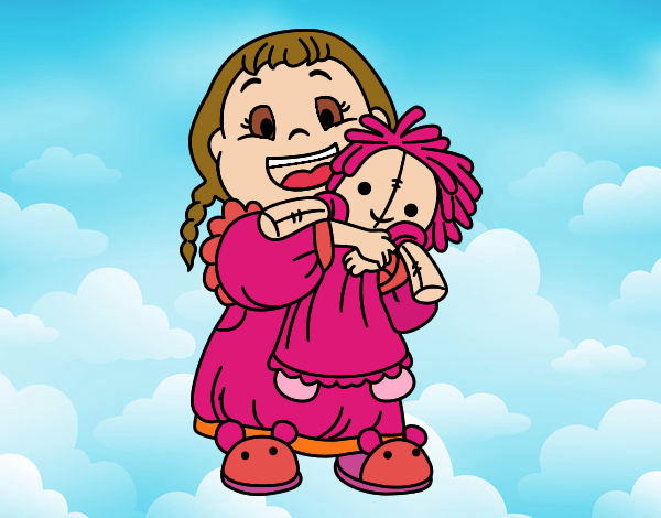 Niña con su muñeca