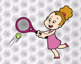 Dibujo Niña jugando a tenis pintado por Yeric12