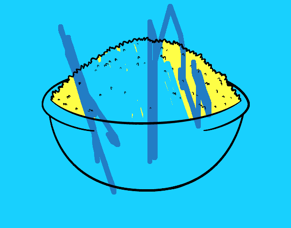 Dibujo Plato de arroz pintado por MILEYRENI