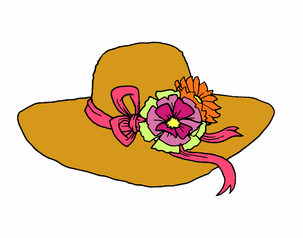 Sombrero con flores