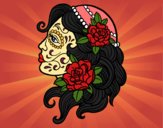 Dibujo Tatuaje de Catrina pintado por lautyy