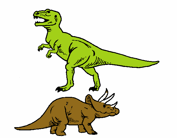 Triceratops y tiranosaurios rex