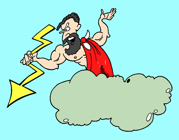 Zeus con un rayo