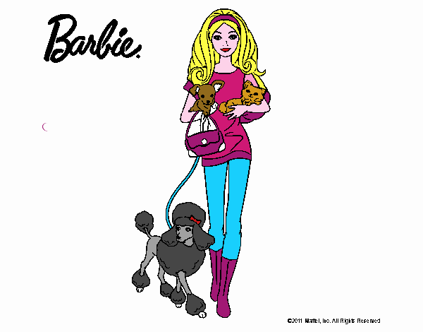 Barbie con sus mascotas