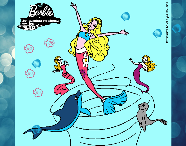 Barbie sirena contenta