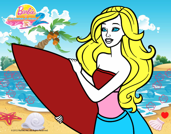 Barbie va a surfear