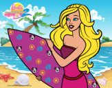 Barbie va a surfear