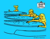 Barbie y sus amigas en el jacuzzi