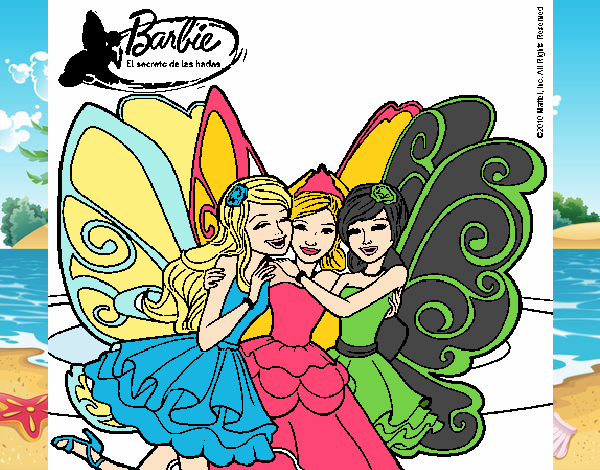 Dibujo Barbie y sus amigas en hadas pintado por kevin2123