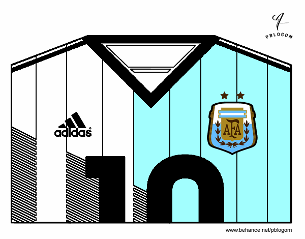 Camiseta del mundial de fútbol 2014 de Argentina