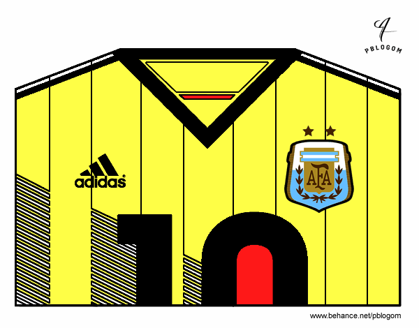 Camiseta del mundial de fútbol 2014 de Argentina