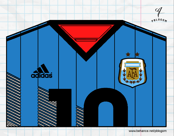 Camiseta del mundial de fútbol 2014 de Argentina