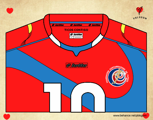 Camiseta del mundial de fútbol 2014 de Costa Rica