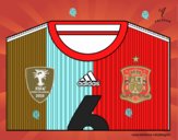 Camiseta del mundial de fútbol 2014 de España