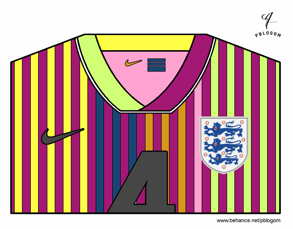 Camiseta del mundial de fútbol 2014 de Inglaterra