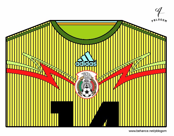 Camiseta del mundial de fútbol 2014 de México