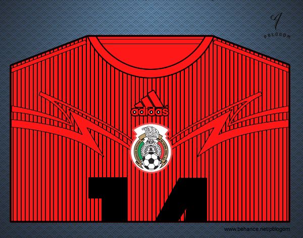 Camiseta del mundial de fútbol 2014 de México