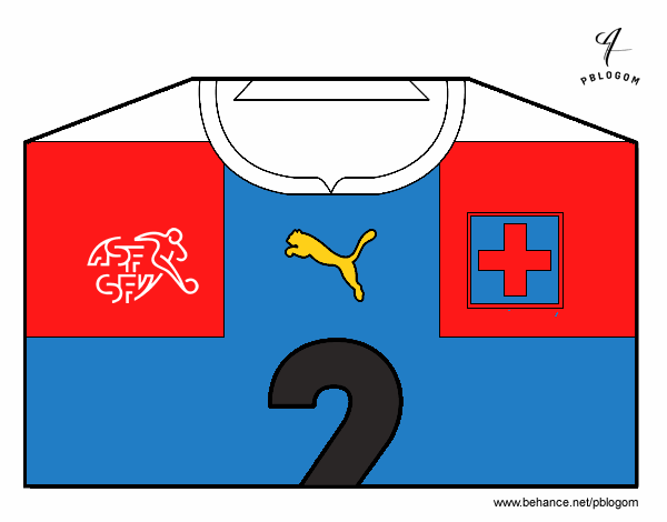 Camiseta del mundial de fútbol 2014 de Suiza