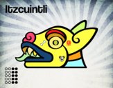 Dibujo Los días aztecas: el perro Itzcuintli pintado por noramision