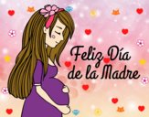 Dibujo Mamá embarazada en el día de la madre pintado por davidgf