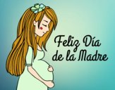 Mamá embarazada en el día de la madre