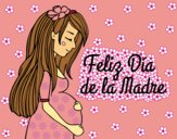 Mamá embarazada en el día de la madre