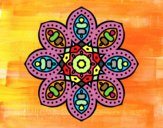 Dibujo Mandala de inspiración árabe pintado por CARySER