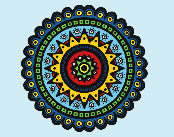 Dibujo Mandala étnica pintado por CARySER