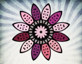 Dibujo Mandala flor con pétalos pintado por CARySER