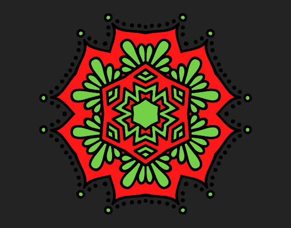 Mandala flor simétrica