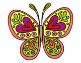 Dibujo Mandala mariposa pintado por CARySER