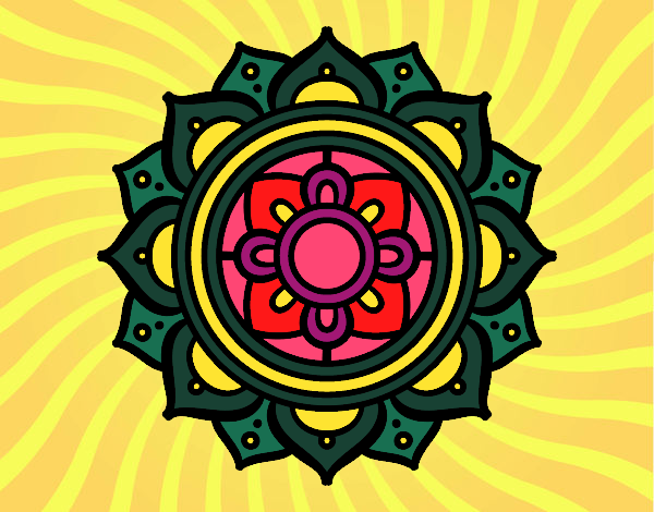 Mandala mosaico griego