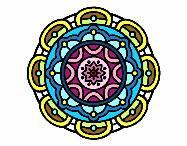 Dibujo Mandala para la relajación mental pintado por CARySER