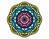 Dibujo Mandala para la relajación mental pintado por CARySER