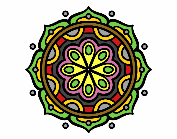 Dibujo Mandala para meditar pintado por ADRILU8