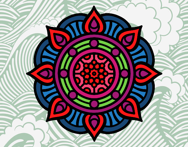 Mandala puntos de fuego