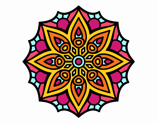 Mandala simetría sencilla