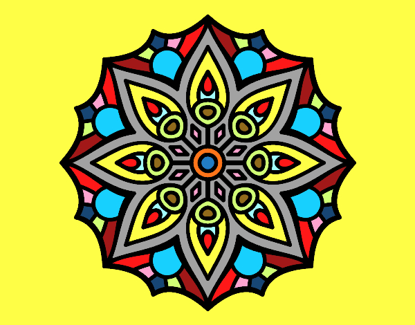 Mandala simetría sencilla