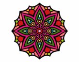 Dibujo Mandala simetría sencilla pintado por MarialyP