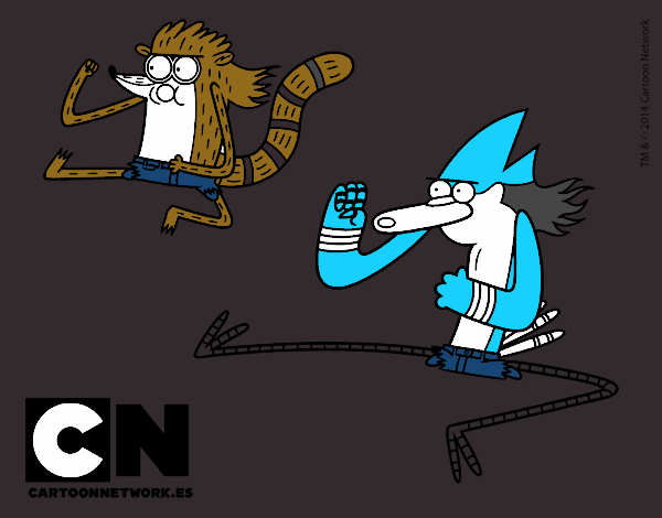 Mordecai y Rigby karatekas