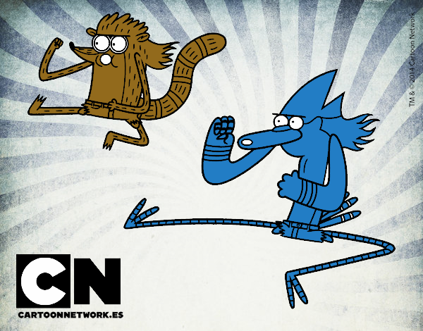 Mordecai y Rigby karatekas