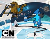 Mordecai y Rigby karatekas