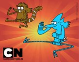 Mordecai y Rigby karatekas