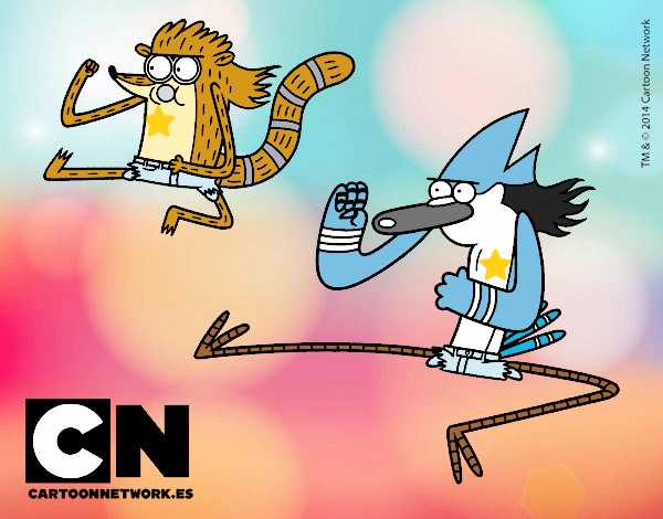 Mordecai y Rigby karatekas