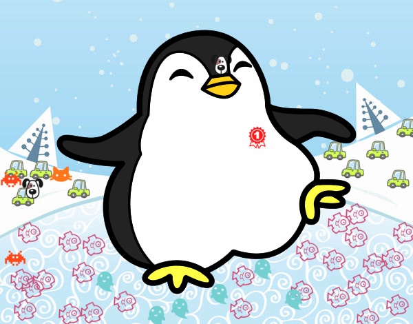 Pingüino bailando