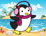 Pingüino con bufanda