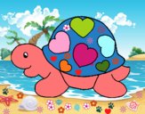 Tortuga con corazones